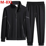 Men’s Plus Size Solid Tracksuit Set