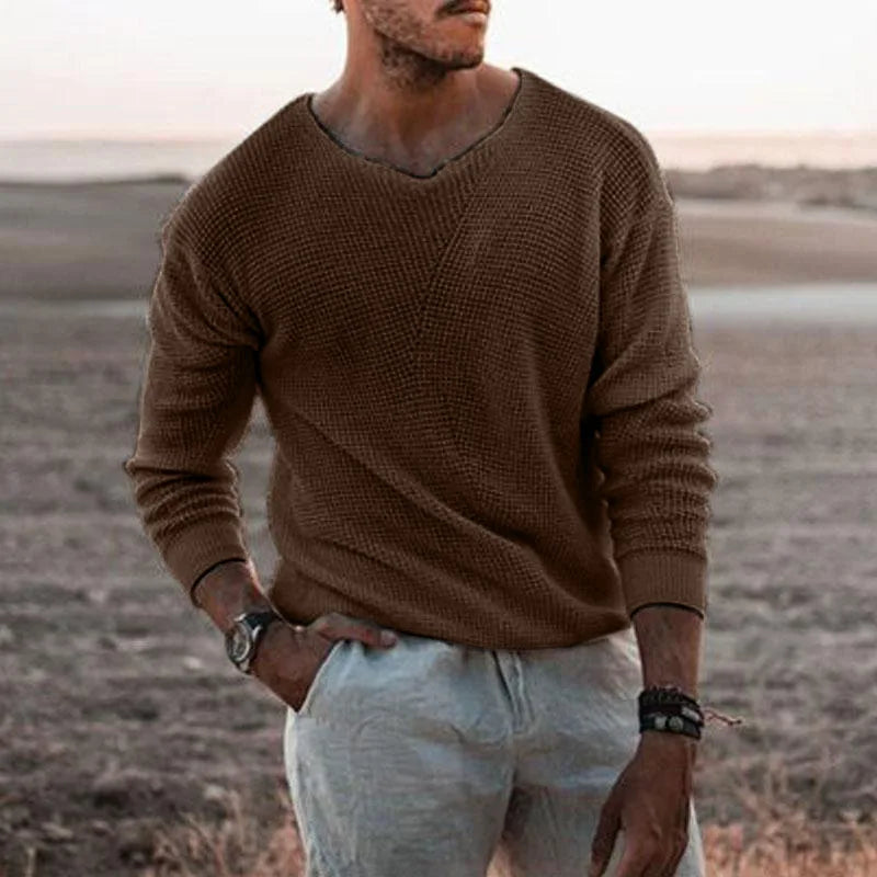 Men’s V-Neck Knitted Sweater