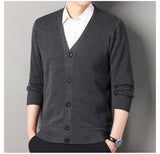Men V-Neck Knit Cardigan