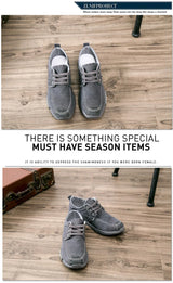 Men’s Breathable Lace-Up Canvas Sneakers