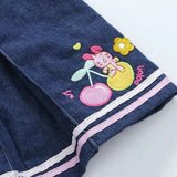 SweetCartoon™ – Embroidered Pleated Y2K Skirt (Cute A-line Faldas)