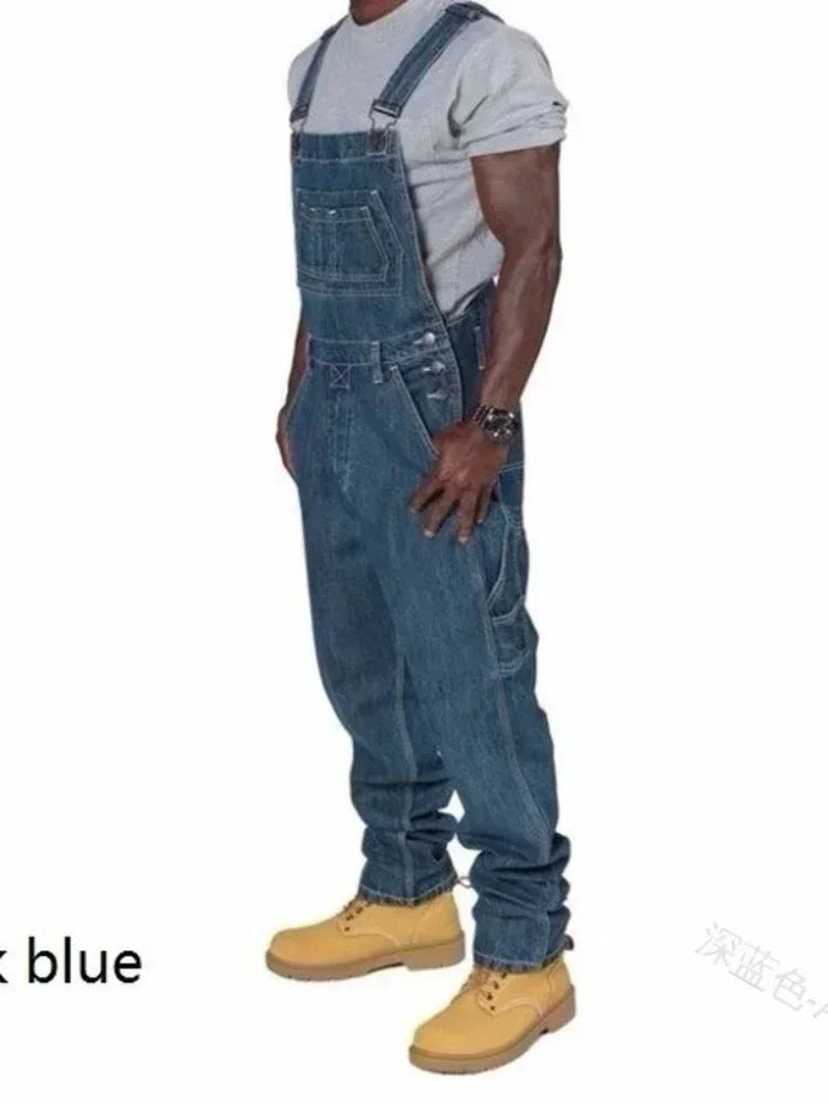 Men's Plus Size Denim Overalls 2025