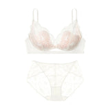 Women Wireless Lace Bra Set
