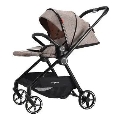 Highview Baby Stroller with a sleek design in gray, suitable for children aged 0-3 years.