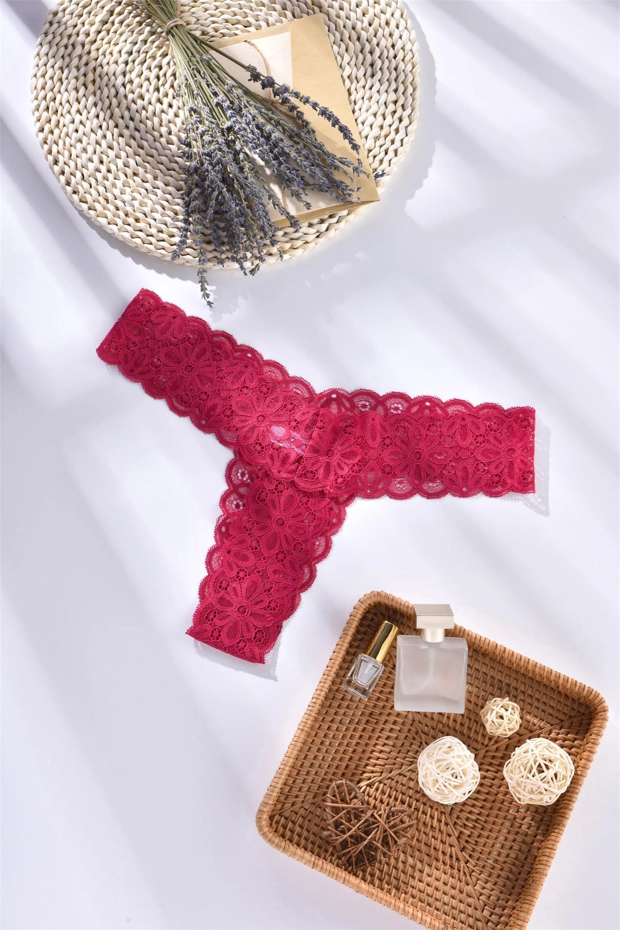 Women Rhinestone Thong Panties