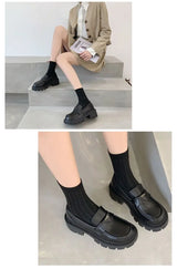 Women’s Office Black Loafers Low Heel Shoes