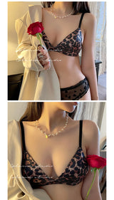 Women Triangle Lace Bra Set