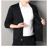 Men V-Neck Knit Cardigan