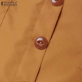 Women Buttoned Cargo Skirt