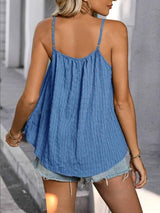 Pleated Sleeveless Vest