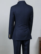 Men Striped 2-Piece Suit