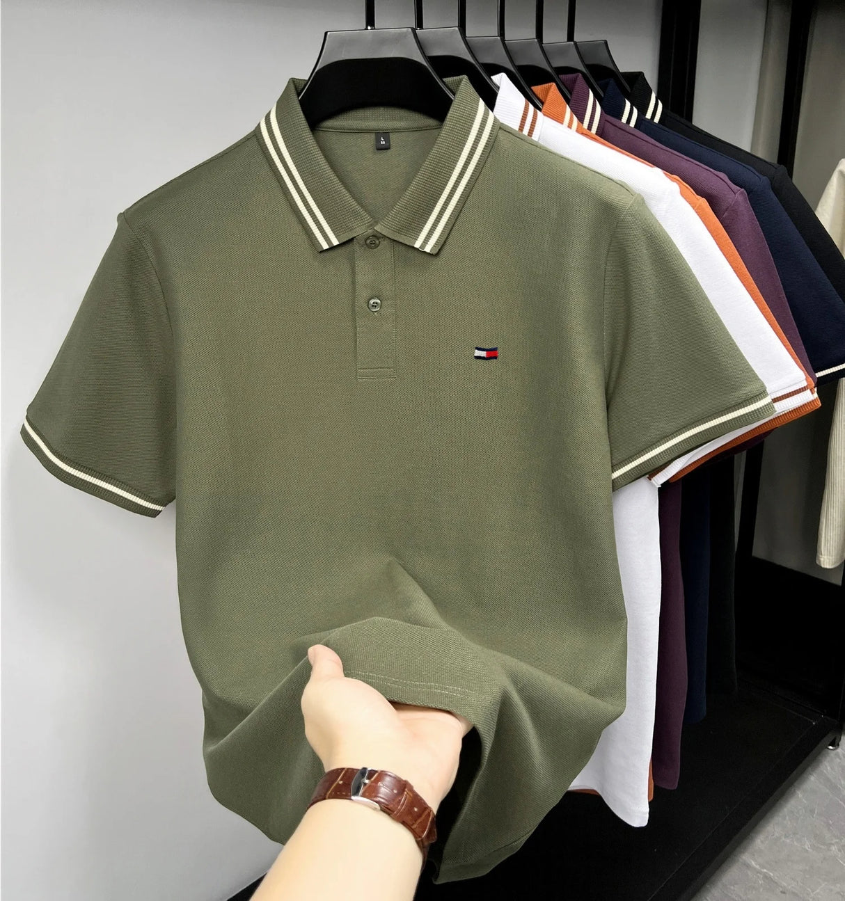 Men Luxury Embroidered Polo T-Shirt
