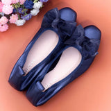 Women Leather Bowknot Slip-On Ballerina Flats