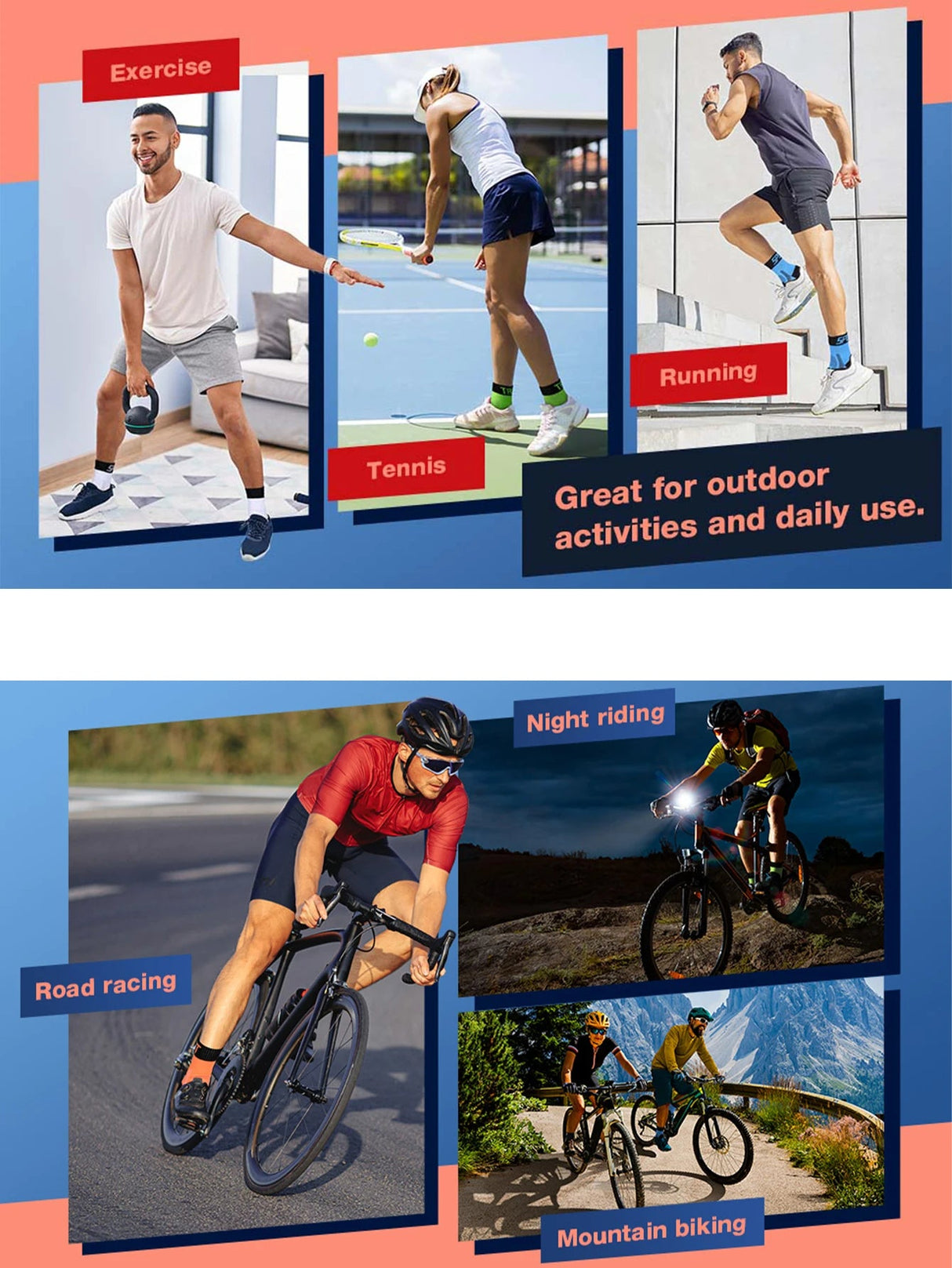 Athletic Performance Cycling Socks | Men's Socks & Hosiery by Anwer Fancy | Worldwide Shipping