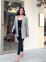 SparkGala™ – Double-Breasted Party Blazer (Winter Glam, Sparkling Fit, W24006)