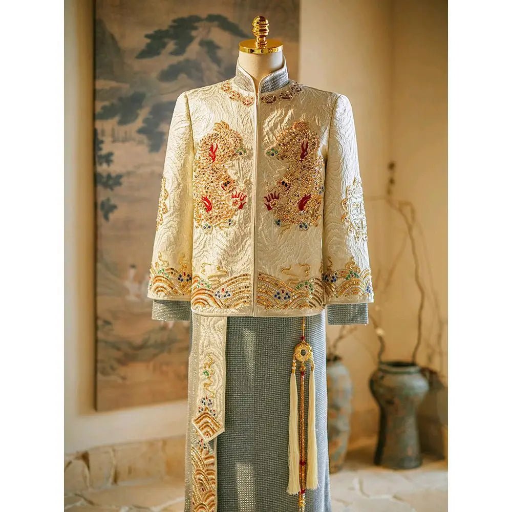 Chinese Groom Dragon Wedding Robe | by Anwer Fancy | Worldwide Shipping