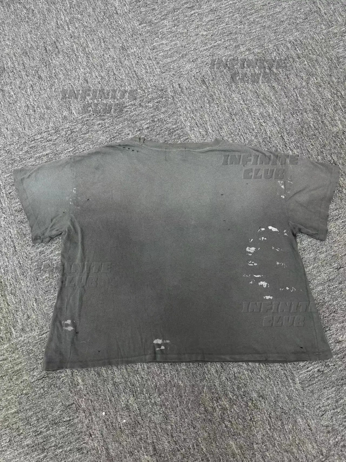 Distressed Letter Print Loose Fit T-Shirt | by Anwer Fancy | Worldwide Shipping