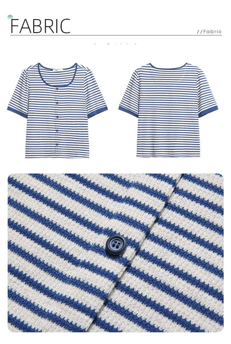 I Believe You Striped Women’s Knit Top | by Anwer Fancy | Worldwide Shipping