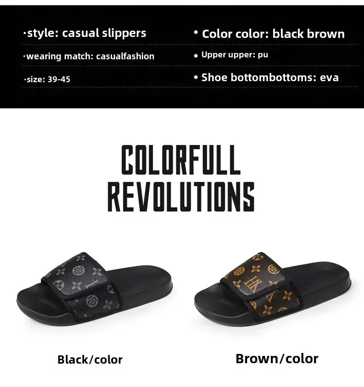 Men Genuine Leather Summer Sandals Slippers | by Anwer Fancy | Worldwide Shipping