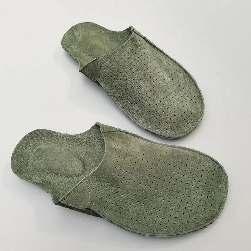 Men Retro Leather Mules | by Anwer Fancy | Worldwide Shipping