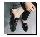 Men’s Black Leather Mules | Men's Mules & Clogs by Anwer Fancy | Worldwide Shipping