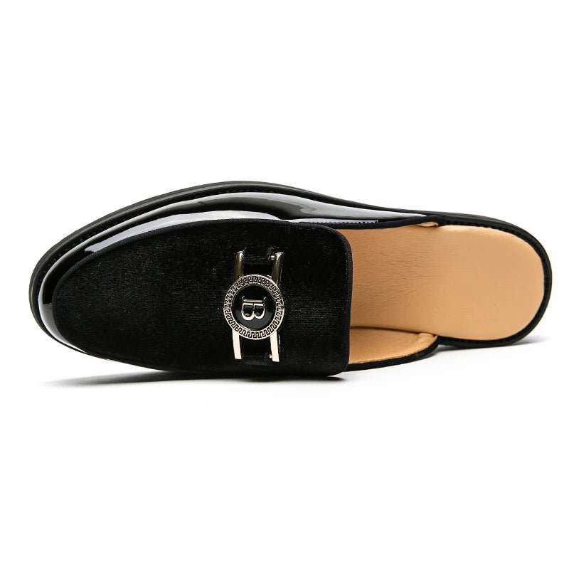 Men’s Black Leather Mules | Men's Mules & Clogs by Anwer Fancy | Worldwide Shipping