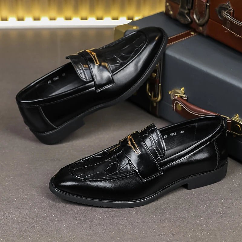 Men’s Black PU Leather Loafers | Men's Loafers & Slip - Ons by Anwer Fancy | Worldwide Shipping