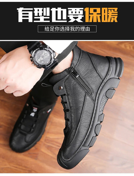 Men’s Christmas Sheepskin Snow Shoes | Men's Snow Boots by Anwer Fancy | Worldwide Shipping