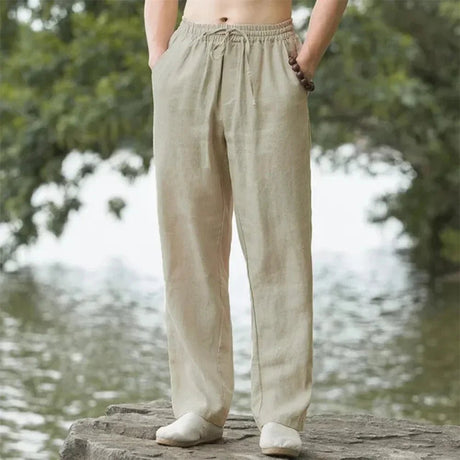 Men’s Cotton Linen Beach Pants | Men's Loungewear by Anwer Fancy | Worldwide Shipping