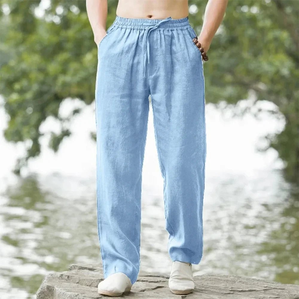 Men’s Cotton Linen Beach Pants | Men's Loungewear by Anwer Fancy | Worldwide Shipping