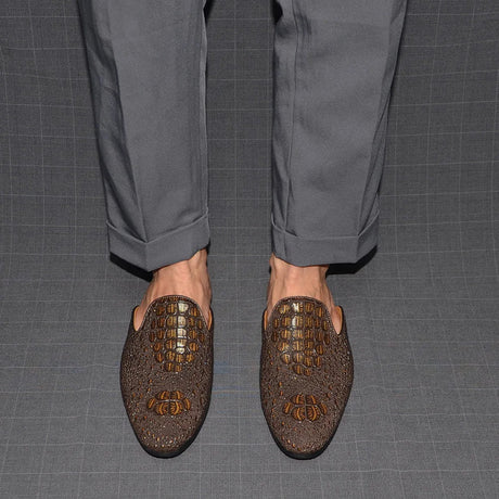 Men’s Crocodile Leather Mules | Men's Mules & Clogs by Anwer Fancy | Worldwide Shipping