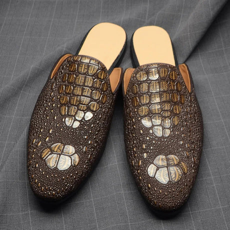 Men’s Crocodile Leather Mules | Men's Mules & Clogs by Anwer Fancy | Worldwide Shipping