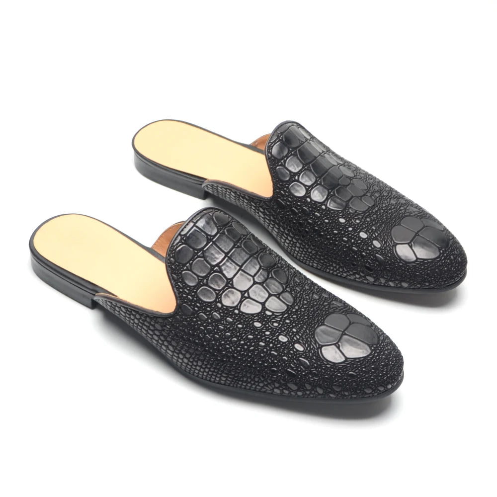 Men’s Crocodile Leather Mules | Men's Mules & Clogs by Anwer Fancy | Worldwide Shipping