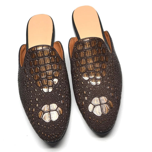 Men’s Crocodile Leather Mules | Men's Mules & Clogs by Anwer Fancy | Worldwide Shipping