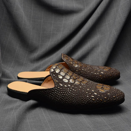 Men’s Crocodile Leather Mules | Men's Mules & Clogs by Anwer Fancy | Worldwide Shipping