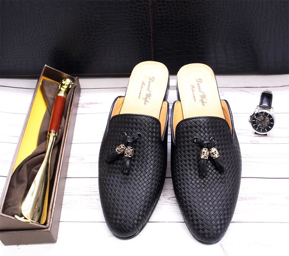 Men’s Designer Leather Mules | Men's Mules & Clogs by Anwer Fancy | Worldwide Shipping