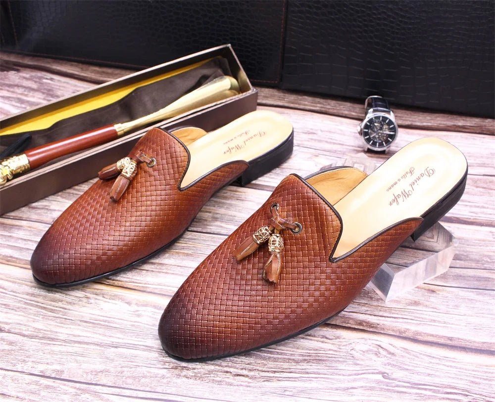 Men’s Designer Leather Mules | Men's Mules & Clogs by Anwer Fancy | Worldwide Shipping