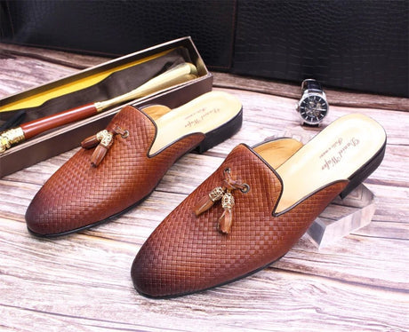 Men’s Designer Leather Mules | Men's Mules & Clogs by Anwer Fancy | Worldwide Shipping