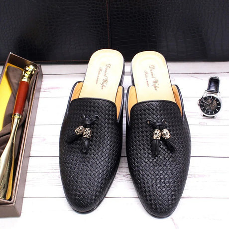 Men’s Designer Leather Mules | Men's Mules & Clogs by Anwer Fancy | Worldwide Shipping