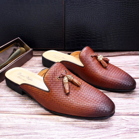 Men’s Designer Leather Mules | Men's Mules & Clogs by Anwer Fancy | Worldwide Shipping