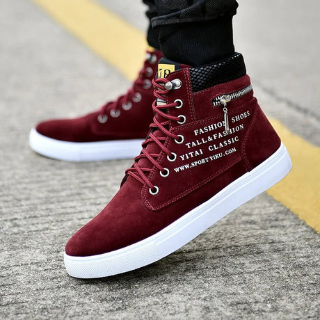 Men’s High - Top Leather Skate Shoes | by Anwer Fancy | Worldwide Shipping