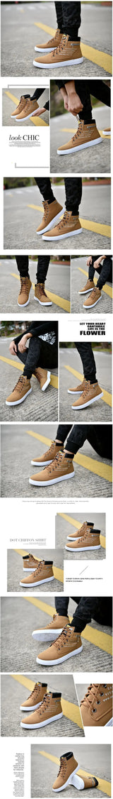 Men’s High - Top Leather Skate Shoes | by Anwer Fancy | Worldwide Shipping