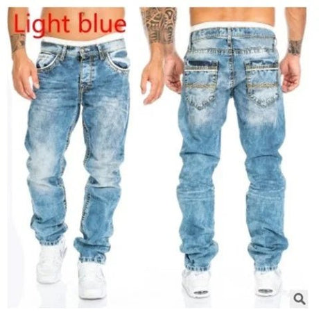 Men’s Hip - Hop Straight Stitch Jeans | Men's Jeans by Anwer Fancy | Worldwide Shipping