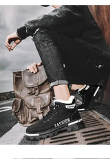 Men’s Lace - Up Plush Platform Snow Boots | Men's Snow Boots by Anwer Fancy | Worldwide Shipping