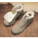Men’s Lace - Up Plush Platform Snow Boots | Men's Snow Boots by Anwer Fancy | Worldwide Shipping