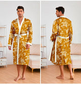 Men’s Leopard Satin Bathrobe Set | Men's Loungewear by Anwer Fancy | Worldwide Shipping