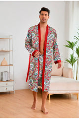 Men’s Leopard Satin Bathrobe Set | Men's Loungewear by Anwer Fancy | Worldwide Shipping