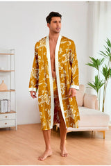 Men’s Leopard Satin Bathrobe Set | Men's Loungewear by Anwer Fancy | Worldwide Shipping