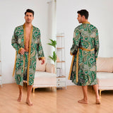 Men’s Leopard Satin Bathrobe Set | Men's Loungewear by Anwer Fancy | Worldwide Shipping