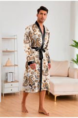 Men’s Leopard Satin Bathrobe Set | Men's Loungewear by Anwer Fancy | Worldwide Shipping